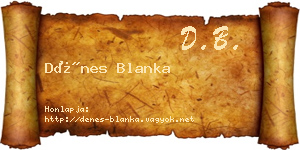 Dénes Blanka névjegykártya